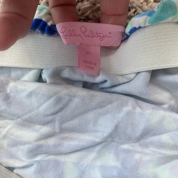 Lilly Pulitzer Strapless Maxi Dress in Blue and Green - Picture 6 of 9